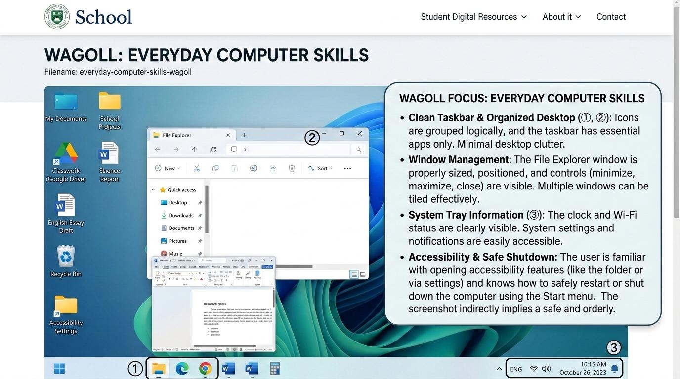 Core ICT skills Exemplar