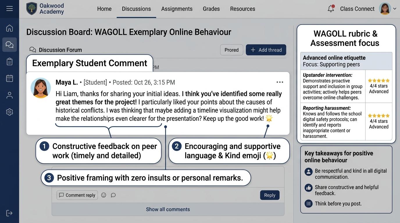 Kind Online Behaviour Exemplar