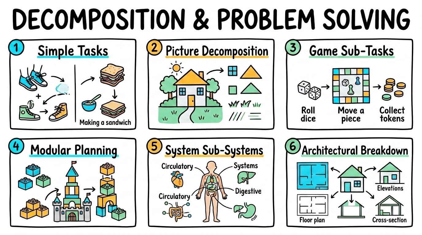 Visual Sketchnote for Decomposition & Problem Solving
