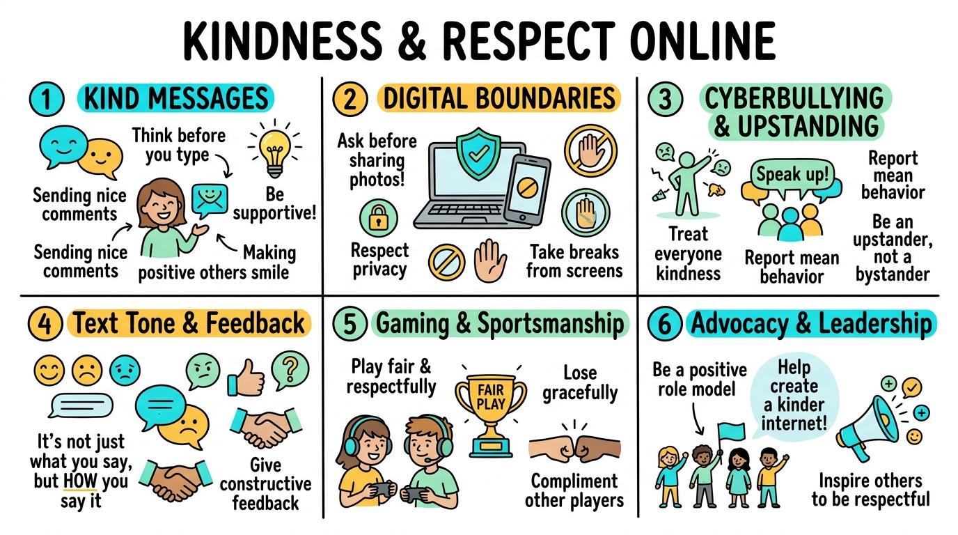 Visual Sketchnote for Kindness & Respect Online