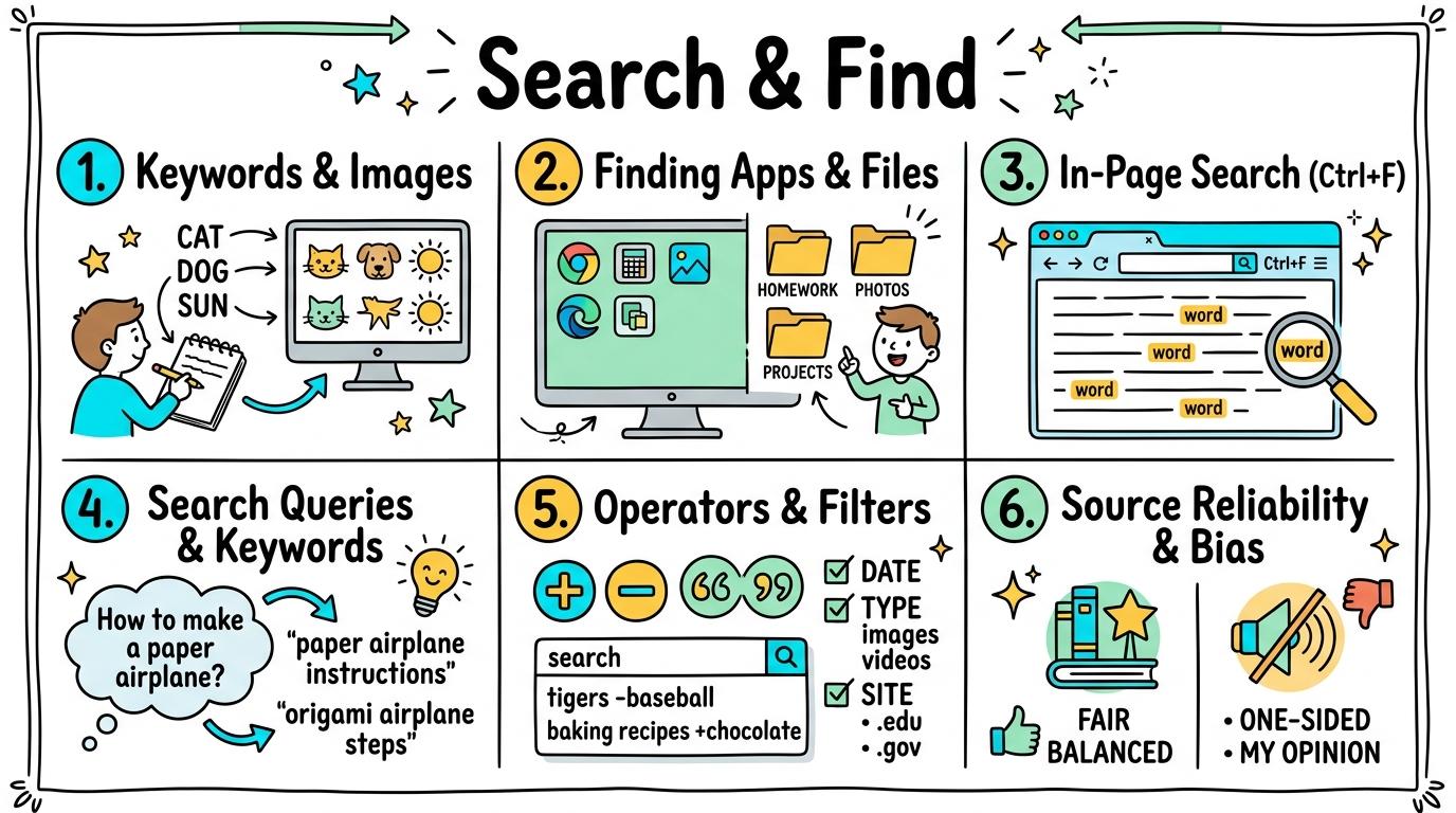 Visual Sketchnote for Search & Find