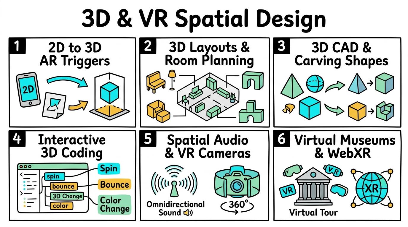 Visual Sketchnote for 3D & VR Spatial Design