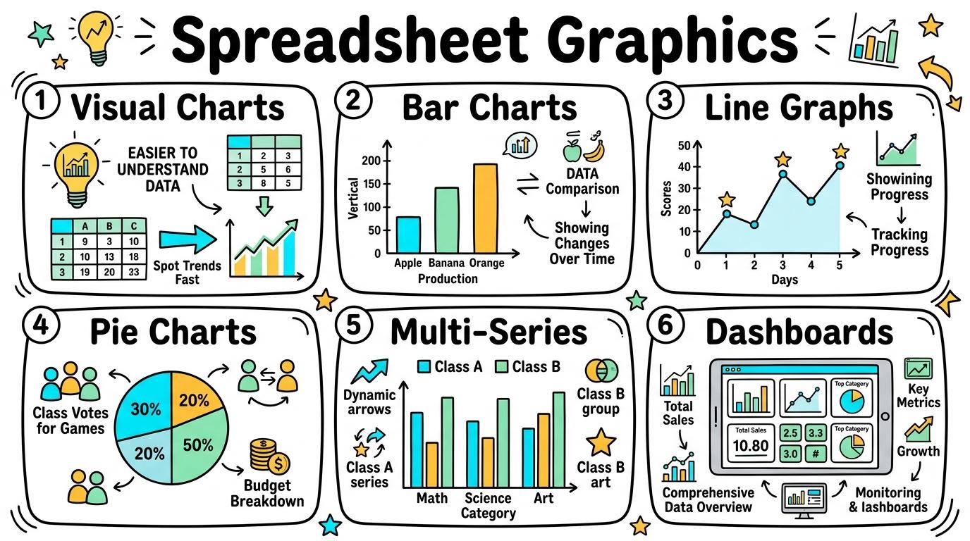 Visual Sketchnote for Spreadsheet Graphics