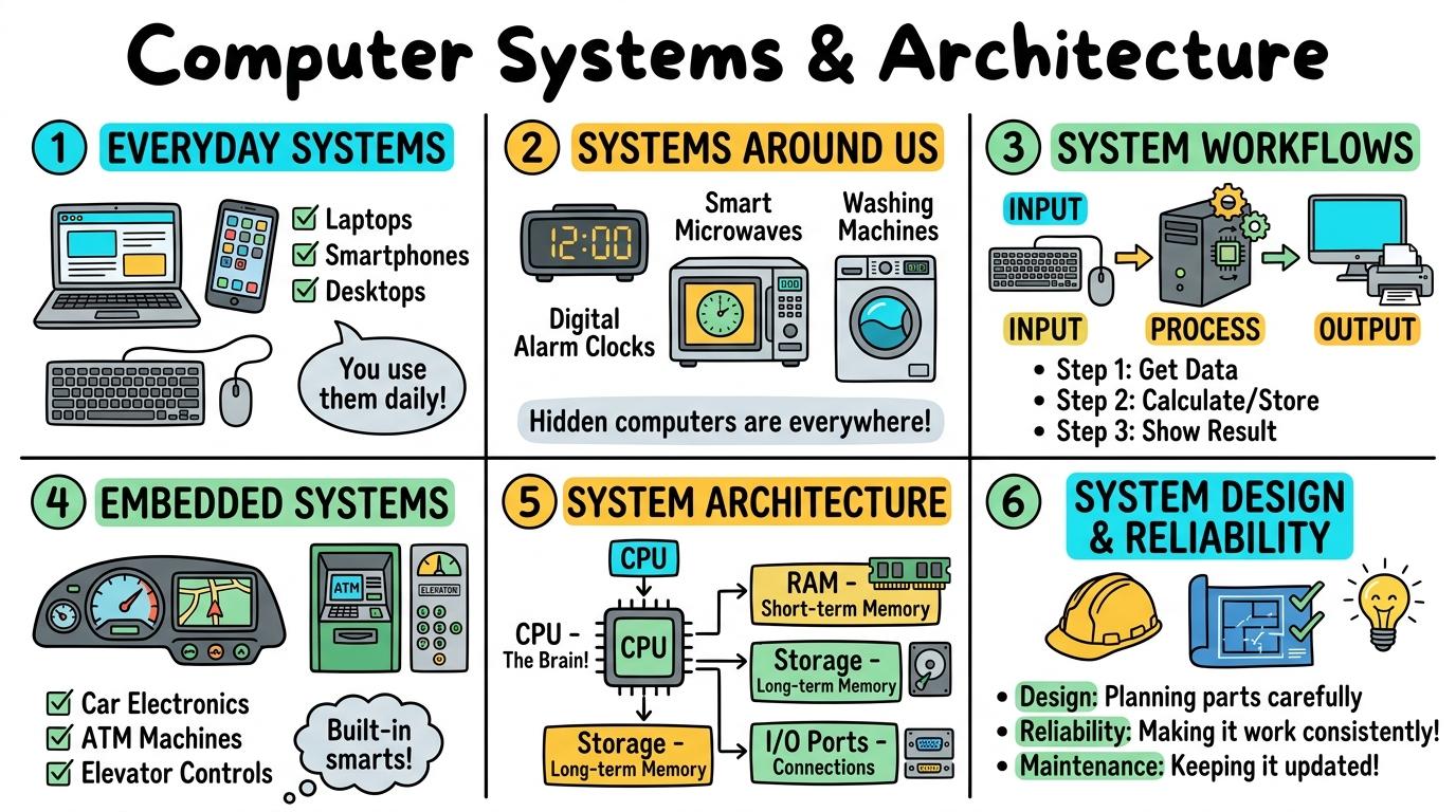 Visual Sketchnote for Computer Systems & Architecture