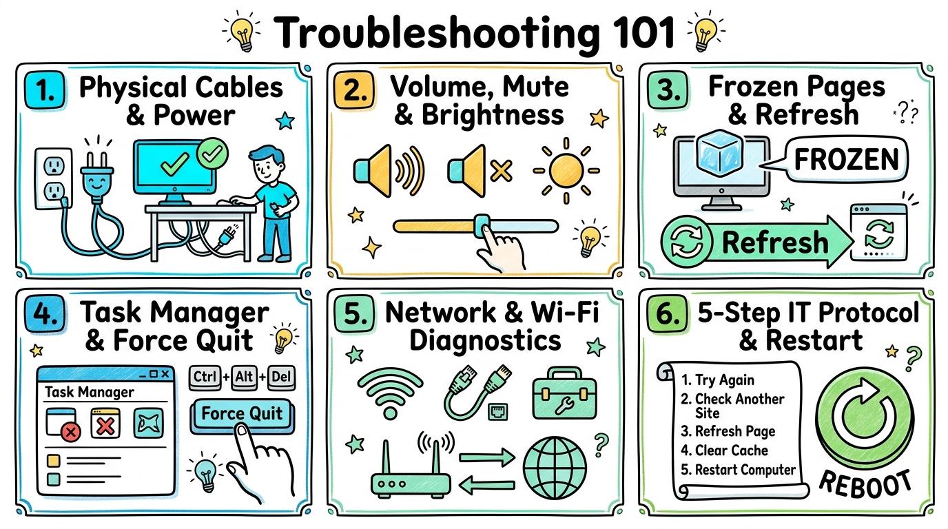 Visual Sketchnote for Troubleshooting 101
