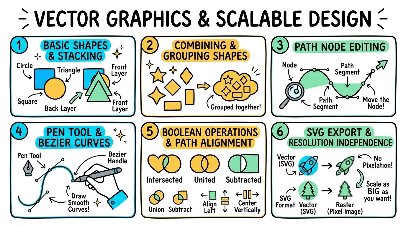 Visual Sketchnote for Vector Graphics & Scalable Design