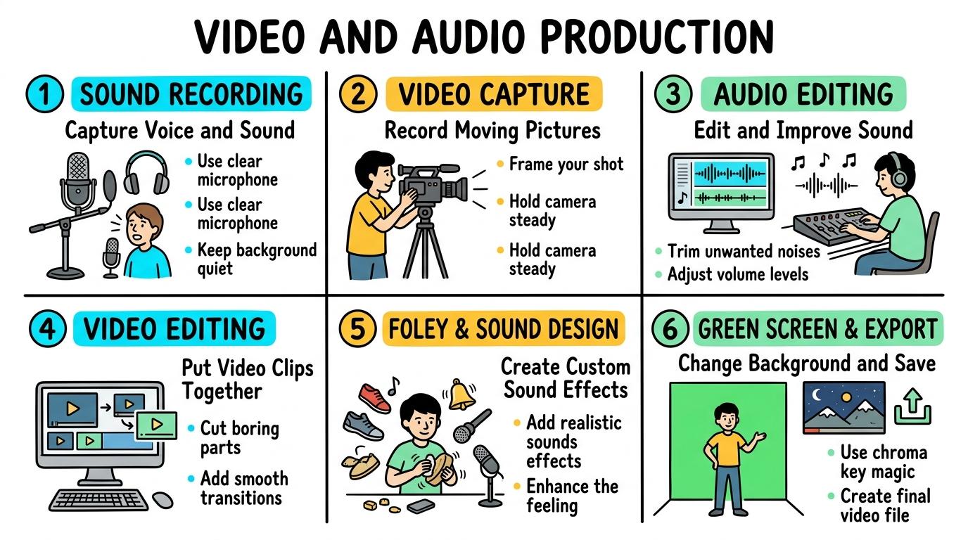 Visual Sketchnote for Video and Audio Production